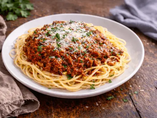 Pyszne spaghetti bolognese, idealne na szybki obiad. Ten prosty spaghetti przepis z pewnością zachwyci każdego.