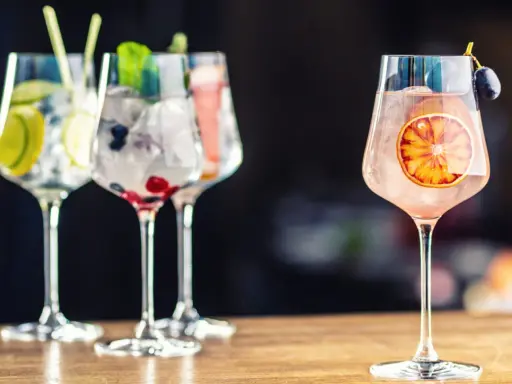 Orzeźwiające drinki z ginem: z cytrusami, jagodami i plasterkiem pomarańczy. Idealne na letnie wieczory.