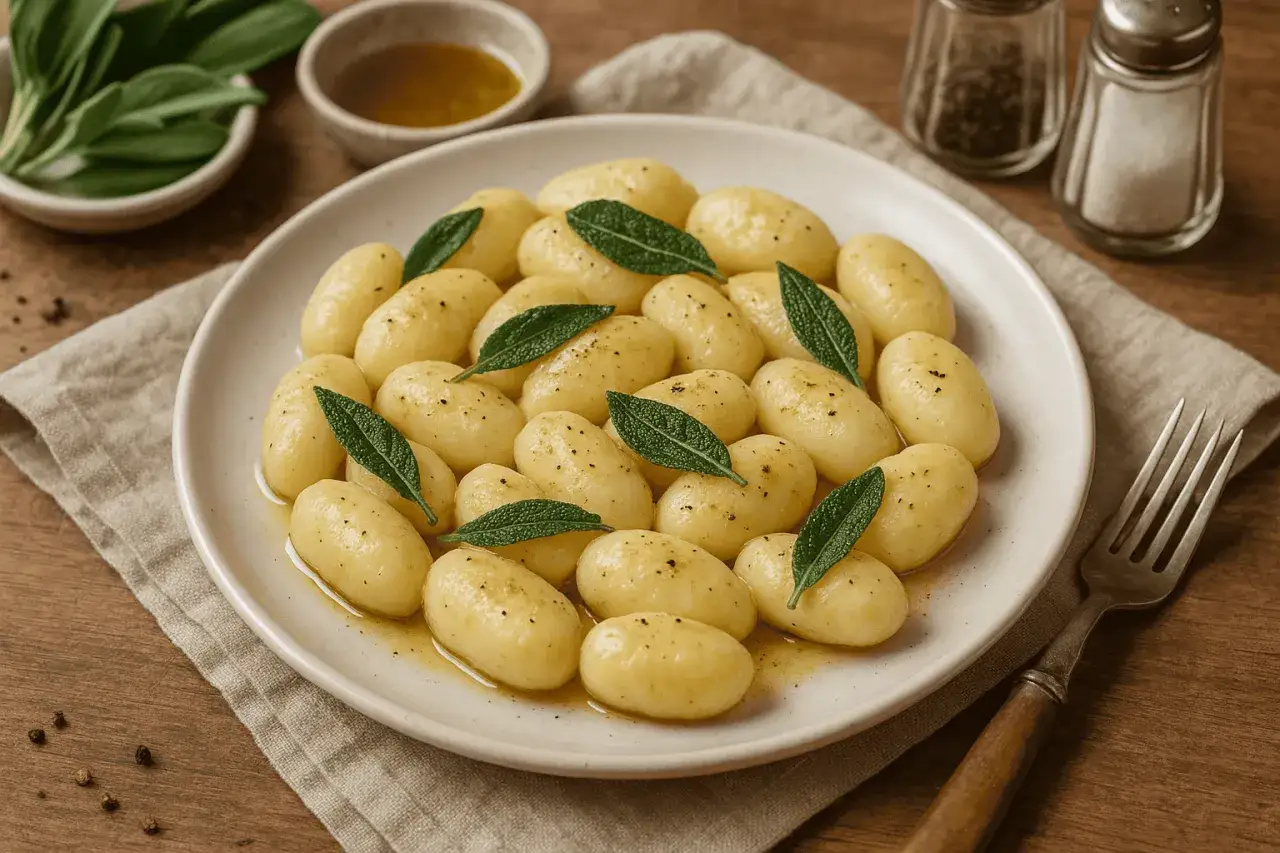 Pyszne, domowe gnocchi z szałwią i masłem. Idealny przepis na szybki obiad.